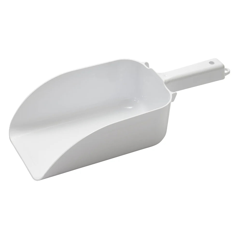 Winco CR-835W-N/CR-838W, Bar Maid 82/32Oz White Scoop, Flat Bowl, NSF