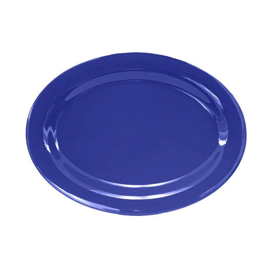 Thunder Group Platter 12/Pcs is a traditional-looking durable tableware. It is made of melamine, a popular material among professional food-services. Such purple oval platter goes well with any interior design. There are 7 colors in the Western collection. This platter will help you serve different entrees, meats or bakery products. It is break and heat resistant, dishwasher safe. Non-toxic, NSF approved. Not for use in a microwave.