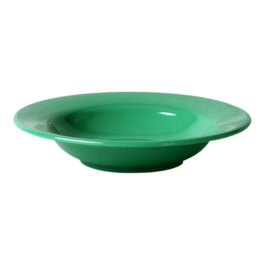 Thunder Group Wide Rim Salad Bowl 12/Pcs Its color and design will complement any of your dishes. Wide rim makes it easy to mix in and hold to. This salad bowl is simple yet ceramics looking. The 8 oz. capacity makes it a perfect option for various side dishes. This bowl is made of heavyweight melamine that is hard to break or chip but easy to clean. Such tableware is long-lasting and affordable. It is non-toxic, BPA free, NSF listed. Not for use in a microwave.