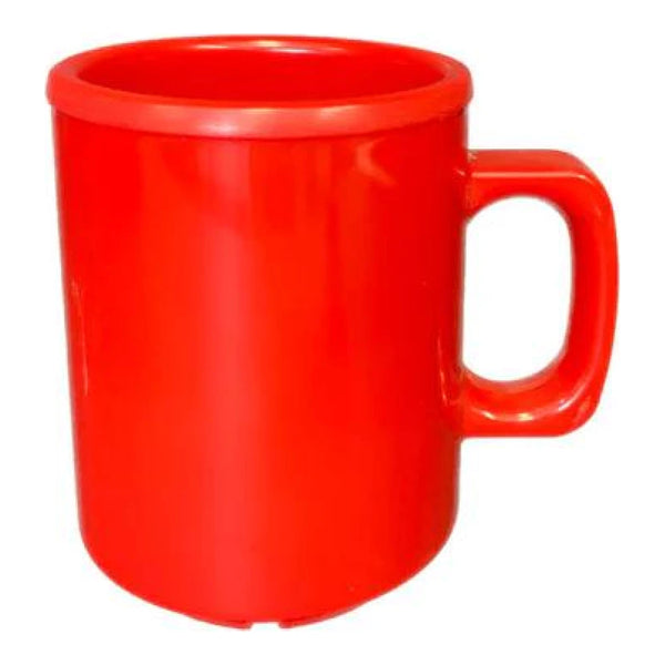 Thunder Group Mug 12/Pcs is a perfect choice for serving hot and cold beverages like coffee, tea, and other drinks. It can withstand high temperatures and has a convenient handle. Made of durable melamine this mug may be an alternative to disposable drinkware in your cafe. It is stain- and scratch-resistant, easy to wash in a dishwasher. This 8 Oz mug is made for active daily wear. An affordable addition to any coffee shop or food service establishment.
