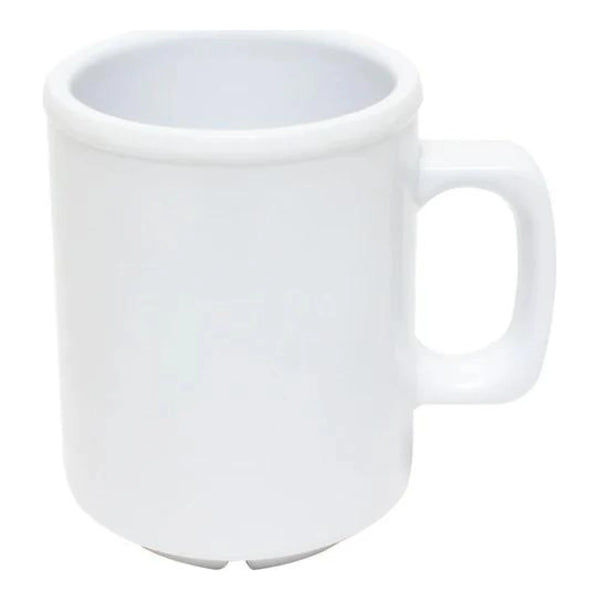 Thunder Group Mug 12/Pcs is a perfect choice for serving hot and cold beverages like coffee, tea, and other drinks. It can withstand high temperatures and has a convenient handle. Made of durable melamine this mug may be an alternative to disposable drinkware in your cafe. It is stain- and scratch-resistant, easy to wash in a dishwasher. This 8 Oz mug is made for active daily wear. An affordable addition to any coffee shop or food service establishment.