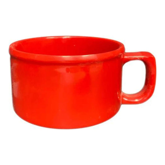 Thunder Group Soup Mug 12/Pcs will prevent any spills thanks to its wide flat bottom and convenient handle. Available in a wide variety of colors it can be combined with other melamine tableware from Thunder Group to give a finished look of your servings. Melamine provides superior scratch and stain resistant properties. It is hard to break and easy to clean. This soup mug is NSF listed, safe for temperatures up to 212°F. Dishwasher safe but not made for use in a microwave.