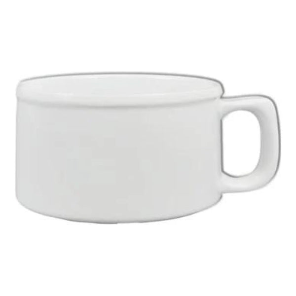 Thunder Group Soup Mug 12/Pcs will prevent any spills thanks to its wide flat bottom and convenient handle. Available in a wide variety of colors it can be combined with other melamine tableware from Thunder Group to give a finished look of your servings. Melamine provides superior scratch and stain resistant properties. It is hard to break and easy to clean. This soup mug is NSF listed, safe for temperatures up to 212°F. Dishwasher safe but not made for use in a microwave.
