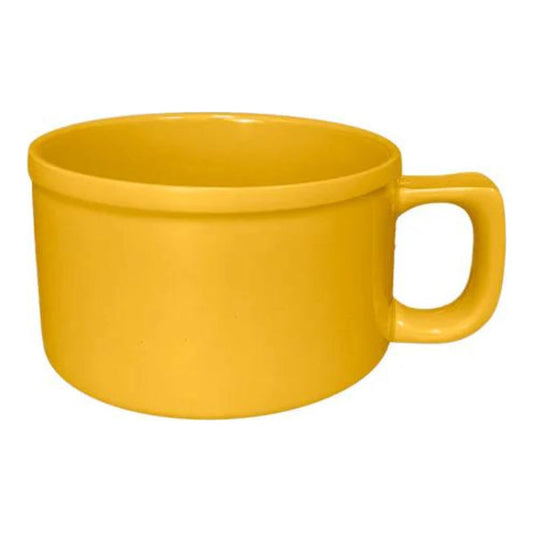 Thunder Group Soup Mug 12/Pcs will prevent any spills thanks to its wide flat bottom and convenient handle. Available in a wide variety of colors it can be combined with other melamine tableware from Thunder Group to give a finished look of your servings. Melamine provides superior scratch and stain resistant properties. It is hard to break and easy to clean. This soup mug is NSF listed, safe for temperatures up to 212°F. Dishwasher safe but not made for use in a microwave.