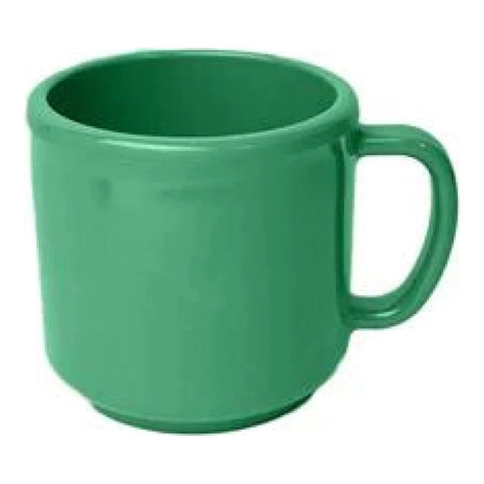 Thunder Group Mug 12/Pcs has a convenient handle and a wide flat stable bottom which ensures its non-slip feature. Perfect choice for serving all kinds of beverages. It can withstand high temperatures and will not get scratched or chipped over time. Melamine is a very durable non-toxic material popular among many establishments. It is NSF approved, stain-resistant and can be placed in the dishwasher for quick cleaning. Not recommended for microwave.