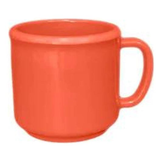 Thunder Group Mug 12/Pcs has a convenient handle and a wide flat stable bottom which ensures its non-slip feature. Perfect choice for serving all kinds of beverages. It can withstand high temperatures and will not get scratched or chipped over time. Melamine is a very durable non-toxic material popular among many establishments. It is NSF approved, stain-resistant and can be placed in the dishwasher for quick cleaning. Not recommended for microwave.