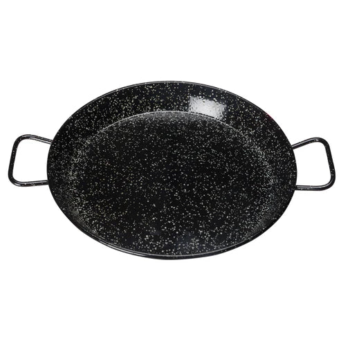 Winco CSPP-11 to 7, 7-35" Polished/Enameled, Carbon Steel Paella Pans