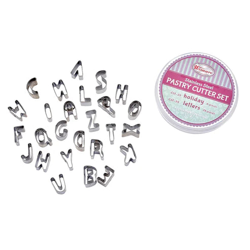 Winco CST-31 to CST-34, 52pc S/S Various Shapes, Cookie Cutter Sets