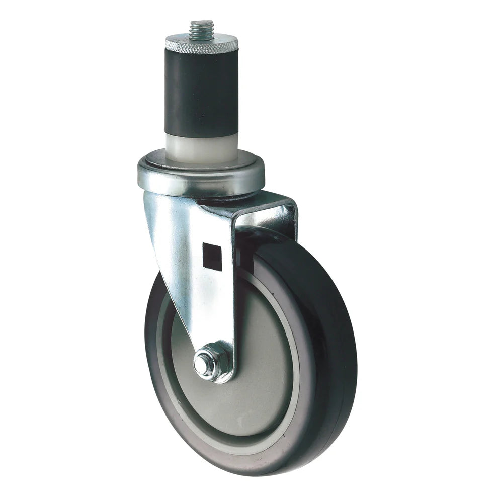 Winco CT-1/1B, 5" 2pcs Casters w/Brake, Fits 1-5/8" & 1-1/2" Tubing