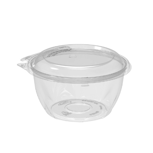 Dart 16oz Clear Tamper Resistant Bowl with Dome Lid
