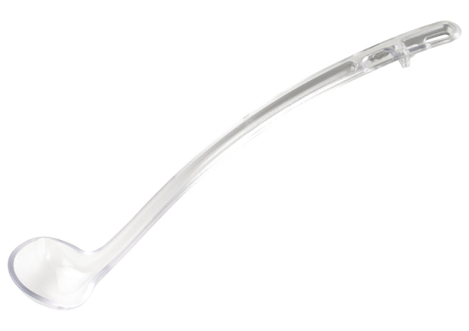 Winco CVLD-13C to CVLD-8R 8-1/2" to 13" 1oz Clear/Black/Red PC Curve Laddle