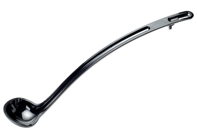 Winco CVLD-13C to CVLD-8R 8-1/2" to 13" 1oz Clear/Black/Red PC Curve Laddle