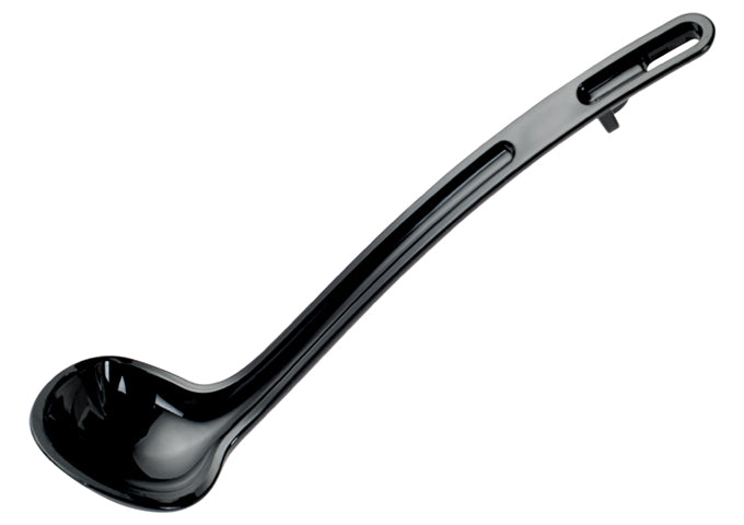 Winco CVLD-13C to CVLD-8R 8-1/2" to 13" 1oz Clear/Black/Red PC Curve Laddle
