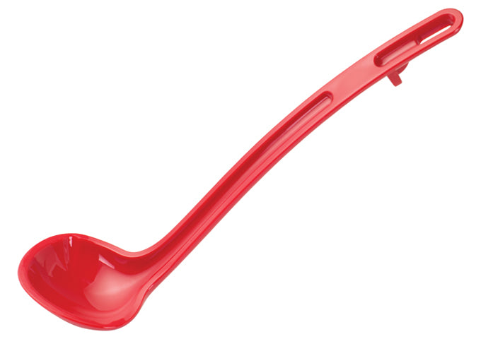 Winco CVLD-13C to CVLD-8R 8-1/2" to 13" 1oz Clear/Black/Red PC Curve Laddle