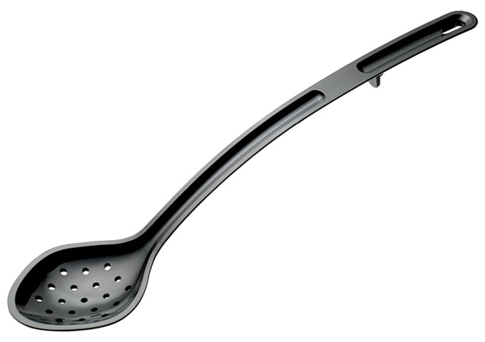 Winco CVSS-13K to CVPS-15K 13 & 15" Clear/Black/Red Perforated and Solid PC Curve Serving Spoon