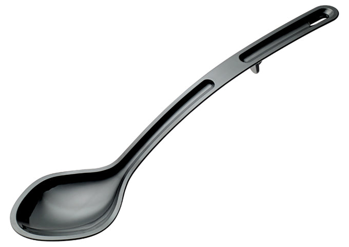 Winco CVSS-13K to CVPS-15K 13 & 15" Clear/Black/Red Perforated and Solid PC Curve Serving Spoon