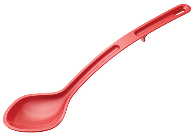 Winco CVSS-13K to CVPS-15K 13 & 15" Clear/Black/Red Perforated and Solid PC Curve Serving Spoon