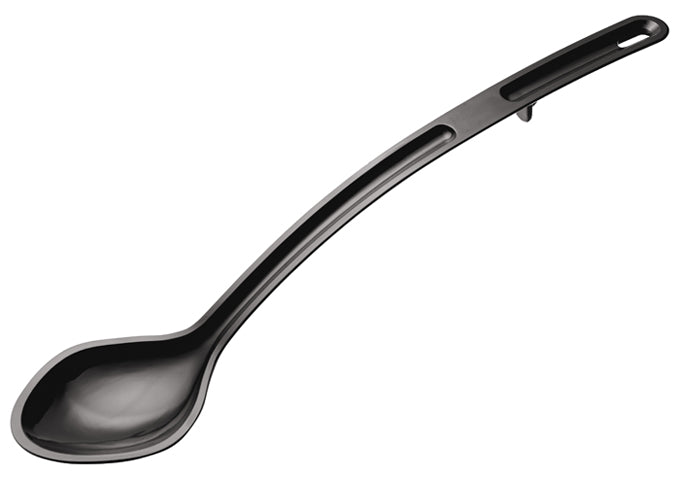 Winco CVSS-13K to CVPS-15K 13 & 15" Clear/Black/Red Perforated and Solid PC Curve Serving Spoon