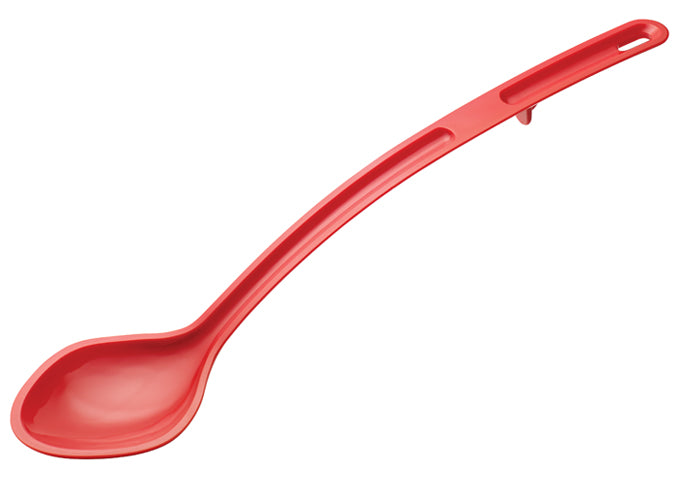 Winco CVSS-13K to CVPS-15K 13 & 15" Clear/Black/Red Perforated and Solid PC Curve Serving Spoon