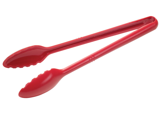 Winco CVST-12C to CVST-9R 12", 6 & 9" Clear/Black/Red PC Curve Serving Tong