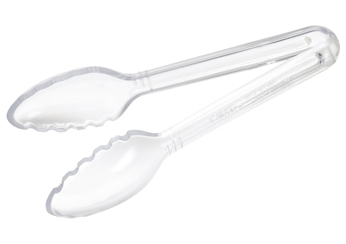 Winco CVST-12C to CVST-9R 12", 6 & 9" Clear/Black/Red PC Curve Serving Tong