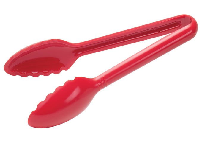Winco CVST-12C to CVST-9R 12", 6 & 9" Clear/Black/Red PC Curve Serving Tong