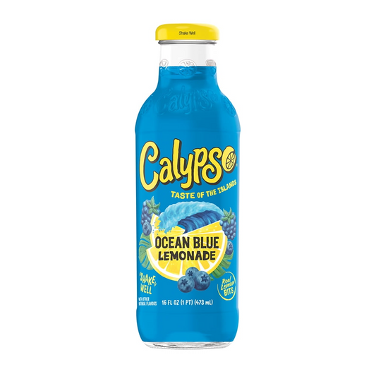 Calypso Ocean Blue Lemonade 16oz glass bottles