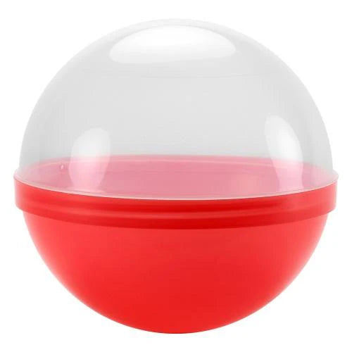 Colorful candy ball containers in blue, green, orange, purple, and red with a clear lid. Perfect for storing sweets, gumballs, and treats at parties, weddings, and candy buffets.
