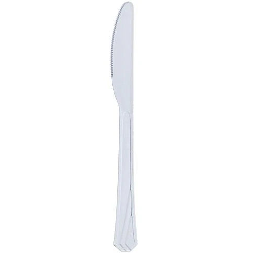 Clear plastic cutlery with forks, knives, soup spoons, and teaspoons. Durable, disposable, and stylish—perfect for parties, weddings, picnics, and events. Ideal for easy and hassle-free dining.
