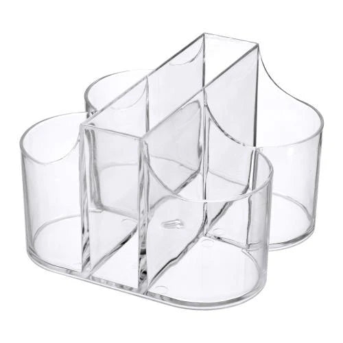 Clear Cutlery Caddy – Durable plastic utensil holder for organizing forks, knives, spoons, and napkins. Perfect for parties, buffets, and catering. Stylish, lightweight, and easy to clean.