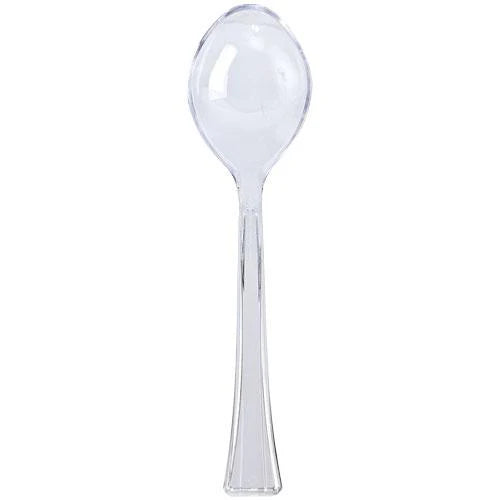 Clear, Pearl, and Black salad spoon designed for elegant salad serving at events, weddings, or casual dining, offering lightweight durability and stylish functionality.