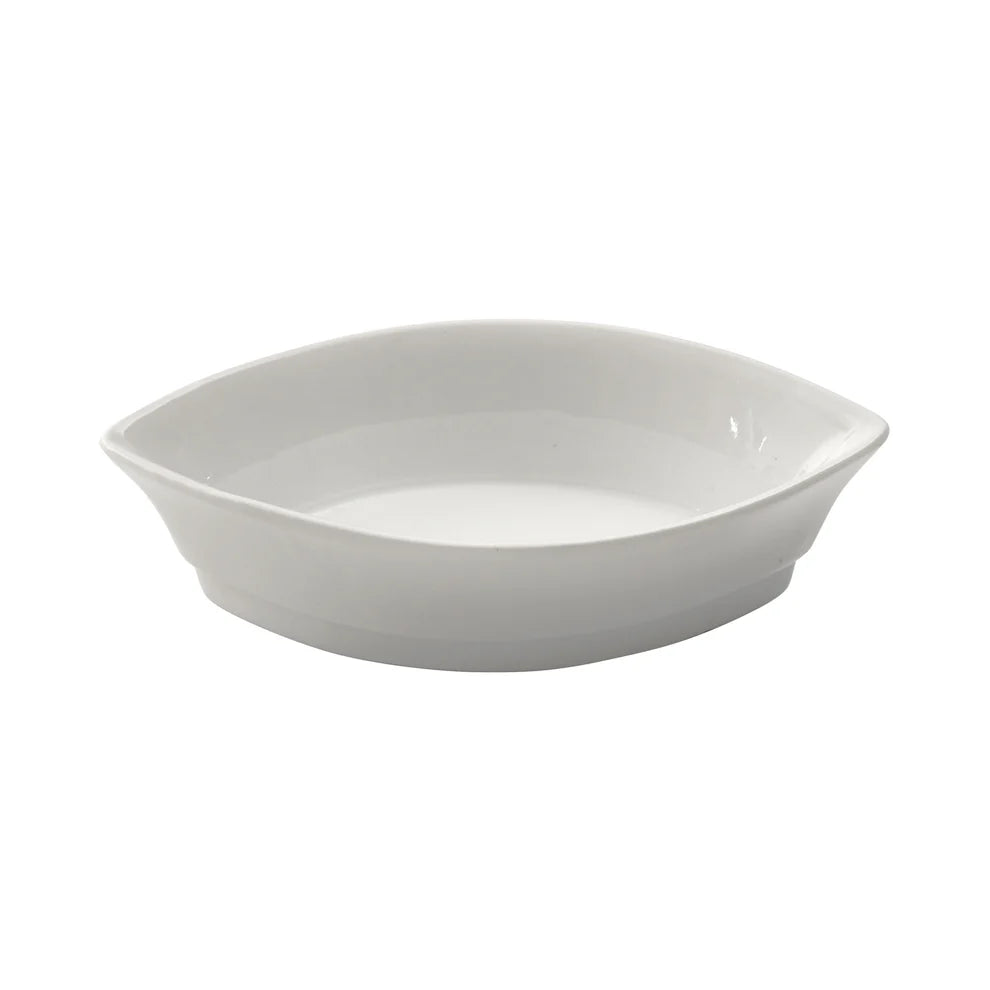 Winco DBS-2, 2oz White, 4 Doz/Case Porcelain Boat Shape Specialty Dish