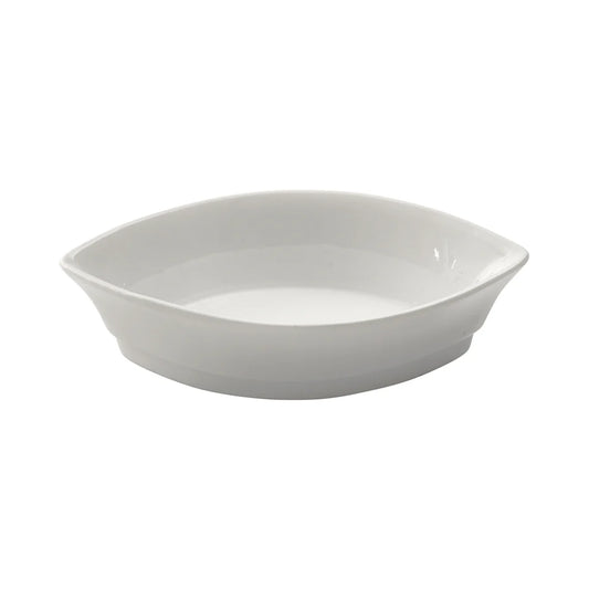 Winco DBS-2, 2oz White, 4 Doz/Case Porcelain Boat Shape Specialty Dish