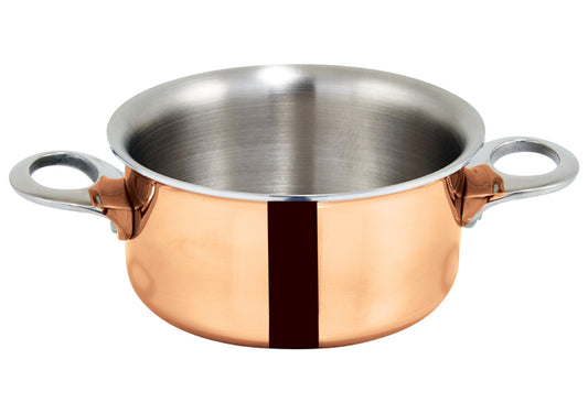 Winco DCCR-3C 15oz 3.75" Copper Plated Mini Casserole