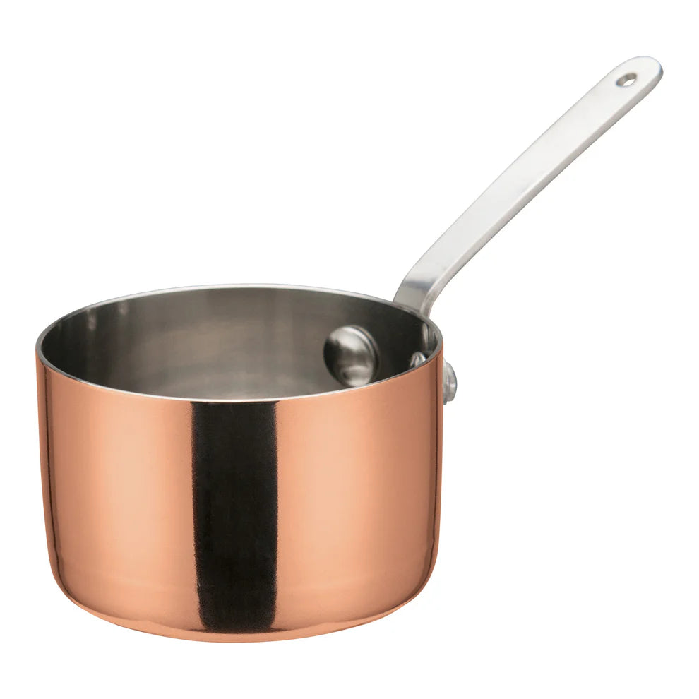 Winco DCWA-201C to 205C 2–4.4" Copper Plated Mini Saucepans