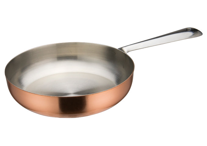 Winco DCWC-201S 5-1/2"Dia x 1-3/8"H Copper Plated Mini Fry Pan - Restaurant Kitchen, Buffet Stations, Catering Services and Hotel Banquet Halls