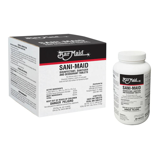 Winco DIS-207, Bar Maid Quaternary Sanitizer/Disinfectant Tablets