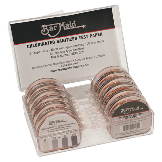 Winco DIS-302, Bar Maid Sanitizer Test Strips Dispenser, Chlorinated