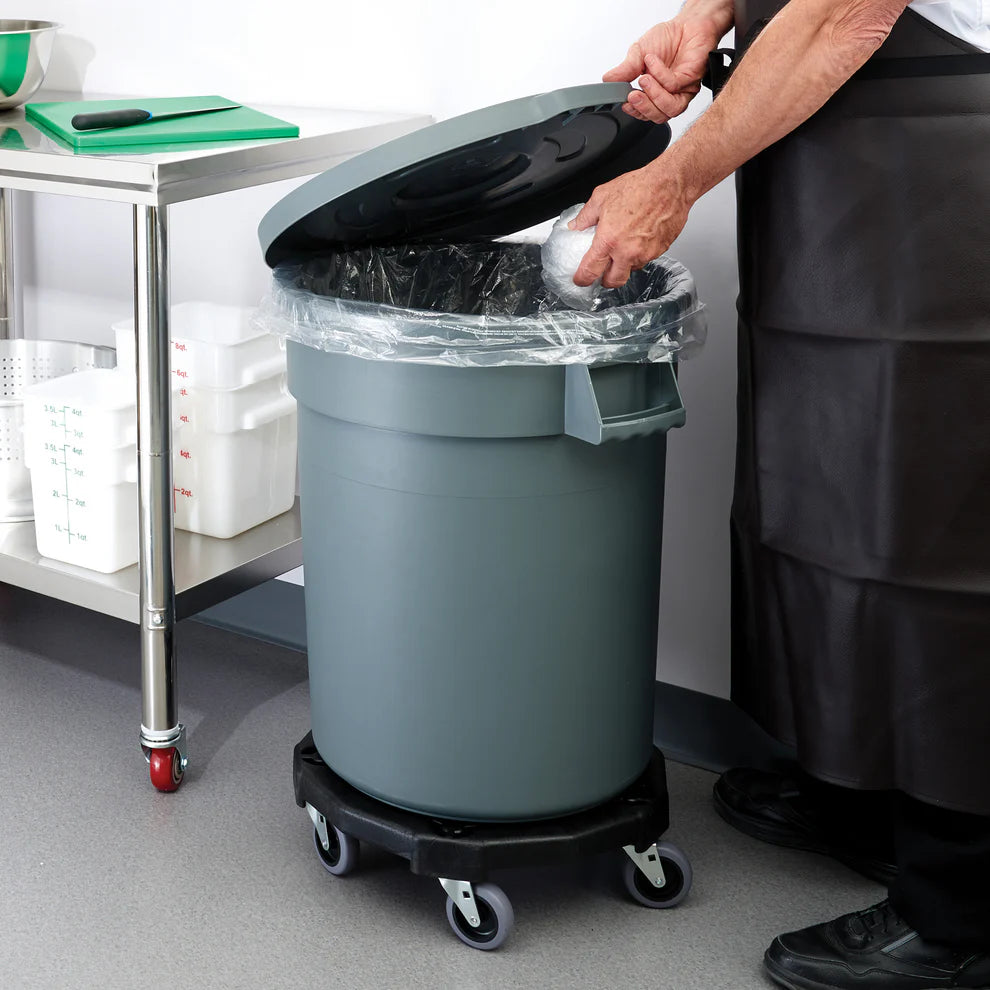Winco DLR-2, 18", Extra Heavy-duty Round Trash Can Dolly, EA