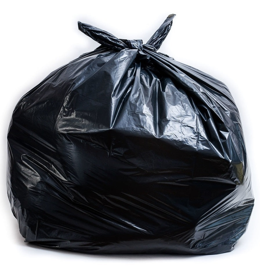 Black Strong Wastebasket Receptacle Liner Heavy Duty Garbage Trash Bags (13, 30, 39, 46, 58 Gallon)