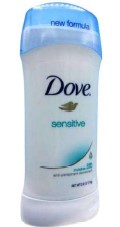 Dove Invisible Solid Antiperspirant Deodorant, Sensitive Skin, 2.6 oz stick