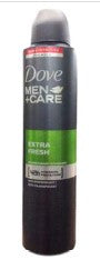 Dove Men Antiperspirant Deodorant Spray, Extra Fresh, 250 mL can