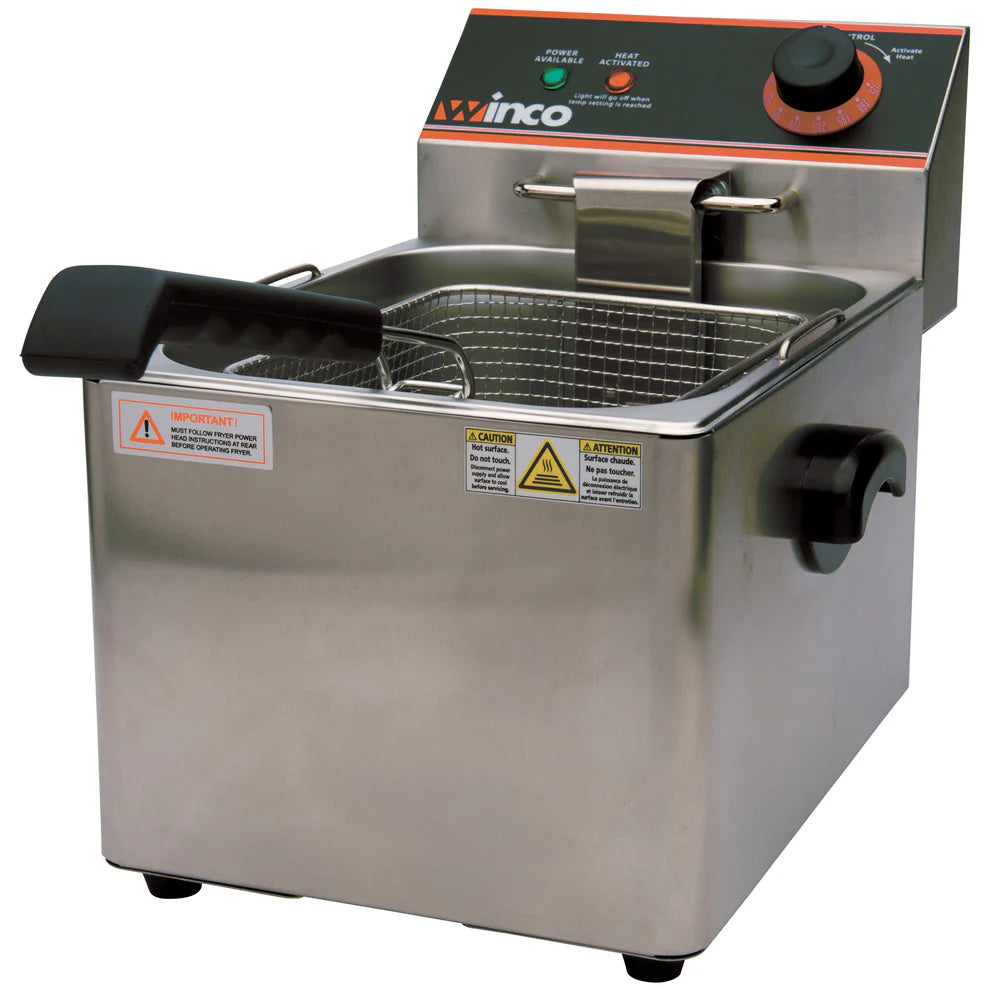 Winco EFS-16/32, 16-32Lb, 120V Single & Twin Well Electric Fryer