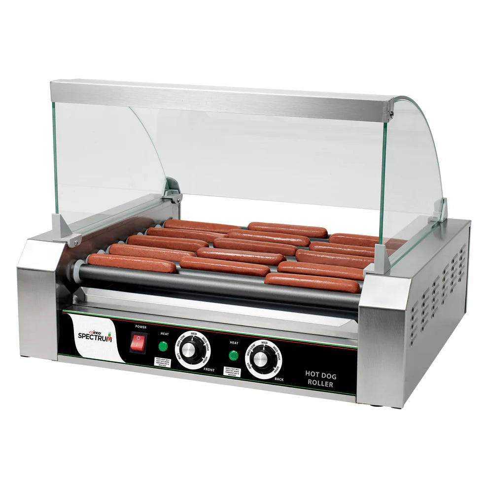 Winco EHDG-11SG-7SG, Spectrum Glass Sneeze Guard for Hot Dog Rollers