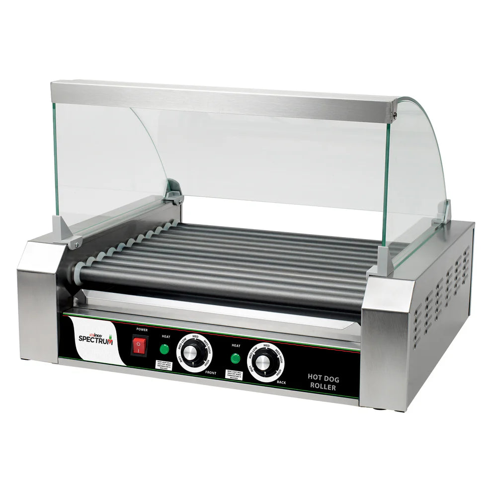 Winco EHDG-11SG-7SG, Spectrum Glass Sneeze Guard for Hot Dog Rollers