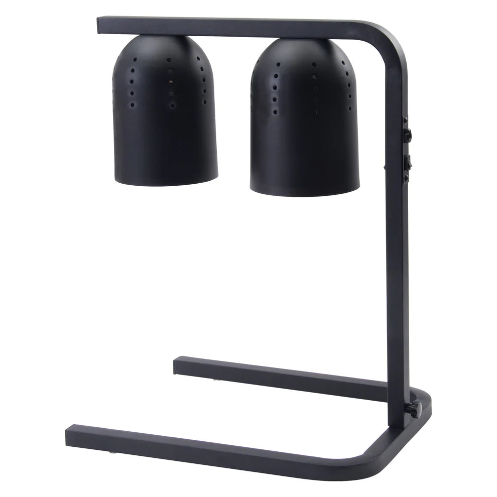 Winco EHL-2C/3C, 250W Bulbs, Black  Steel Base Electric Heat Lamp