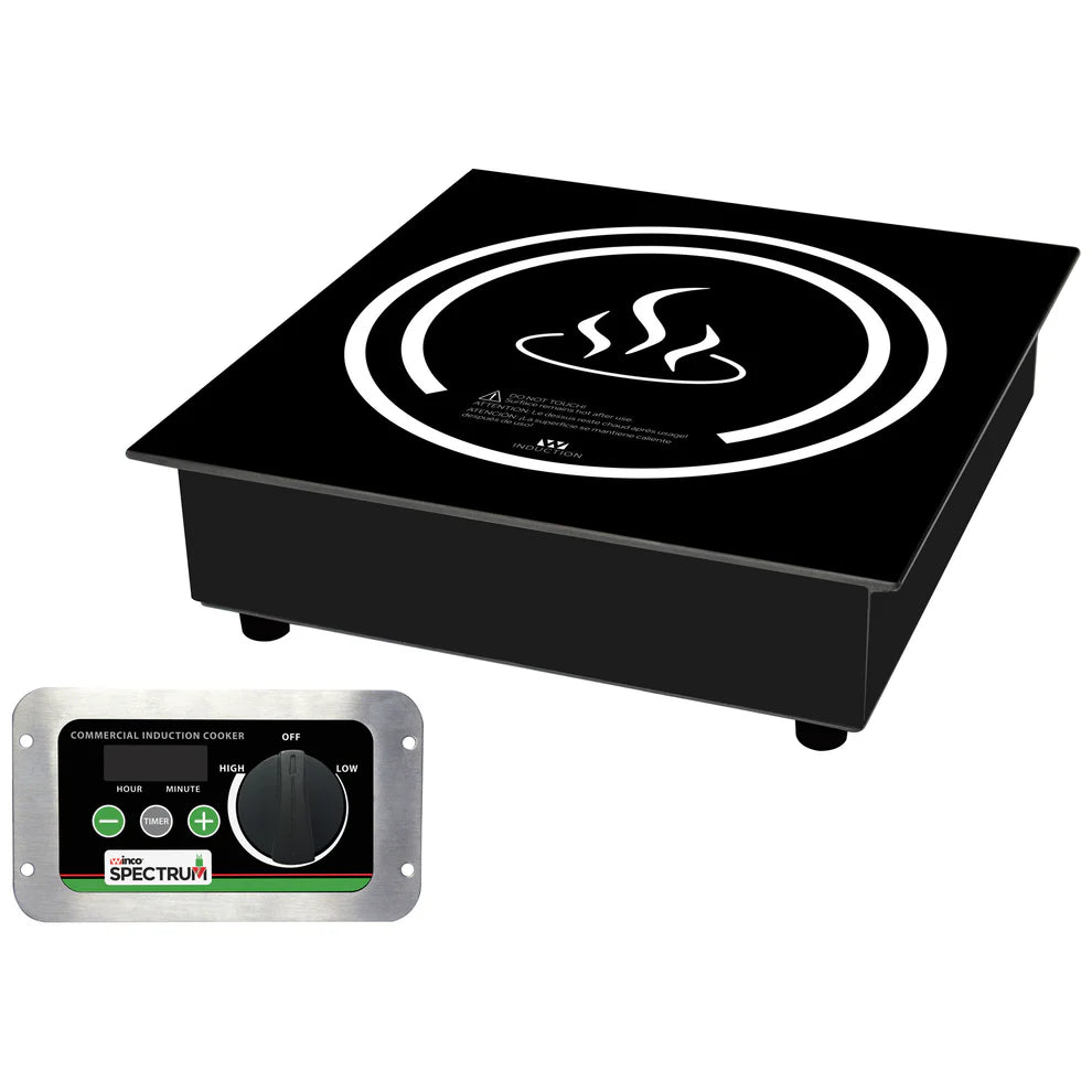 Winco EIDS-18-18C, 120V/1800W & 240V/3400W Drop-In Induction Cooker
