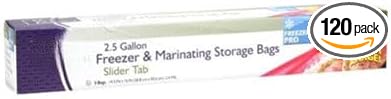 clear 2 5 gallon plastic slider freezer storage bag for bulk food organization