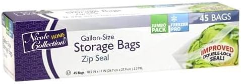 clear 2 gallon plastic zip seal freezer storage bag for challah and bulk food storage