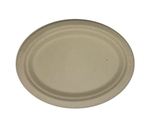 10" compostable oval plates eco-friendly biodegradable durable sturdy leak-resistant sustainable catering party reusable microwave-safe